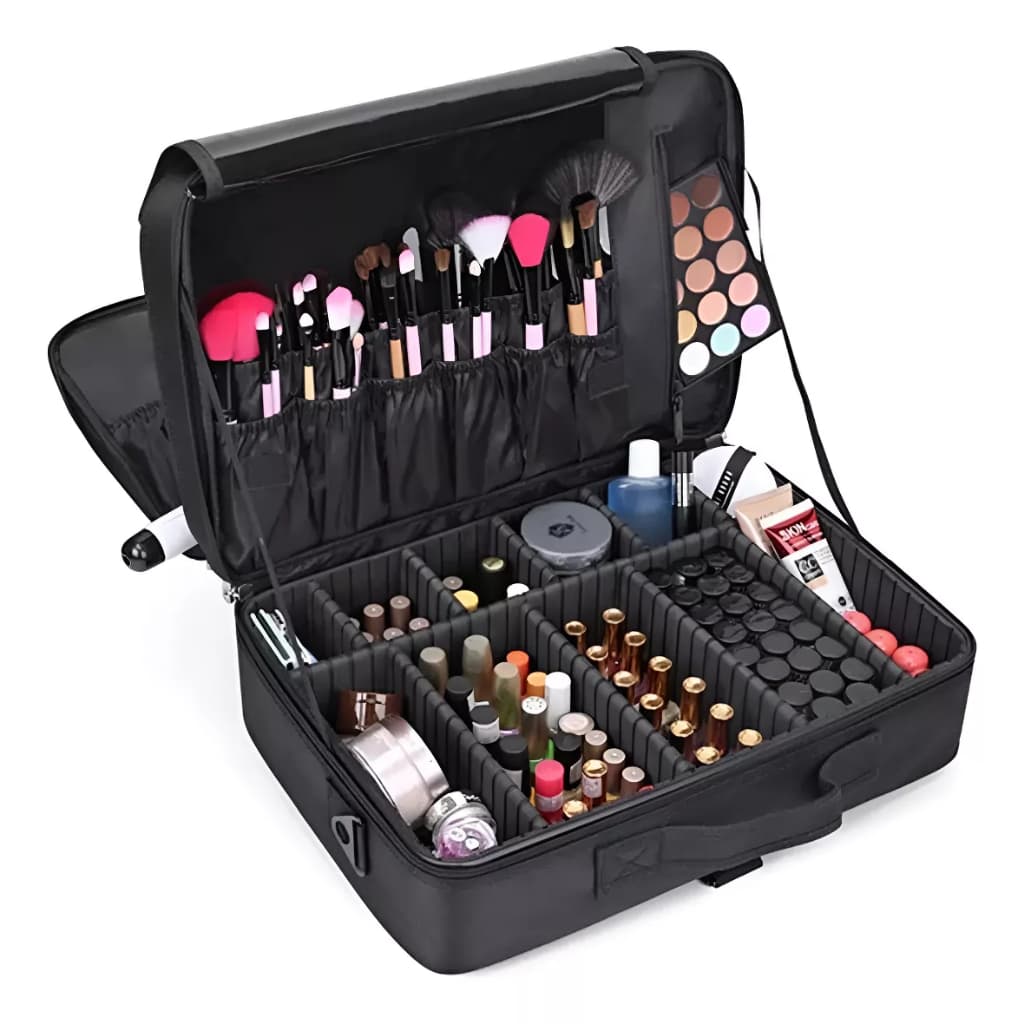Maleta Necessaire C/ Divisórias Maquiador Manicure Grande Profissional