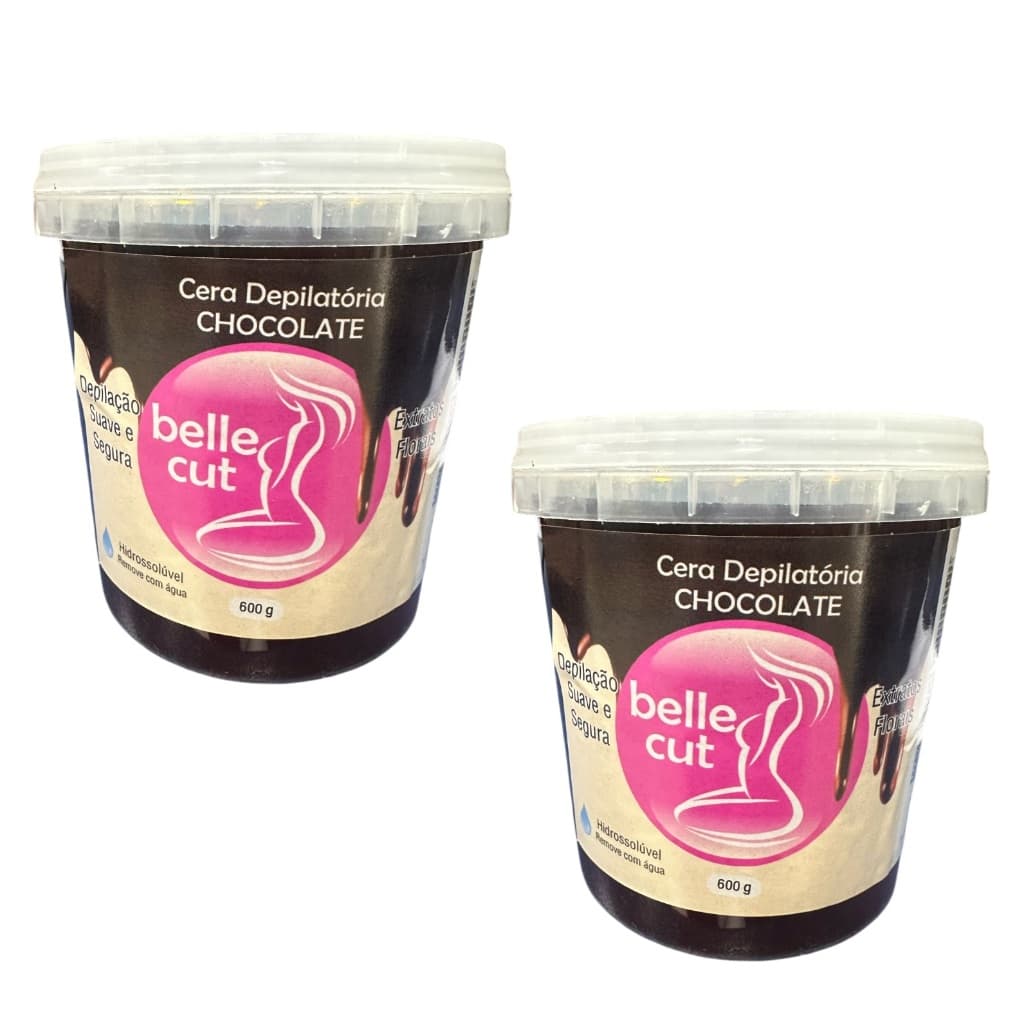Kit 2 Cera Depilatória Quente 600g Belle Cut  Hidrossoluvel Escolha o Seu