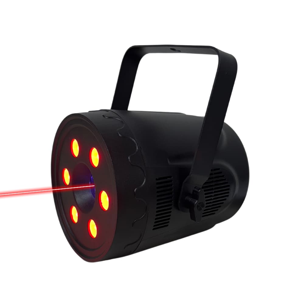 Projetor Holográfico Laser 2w RGB Multi Efeitos + 6 Leds RGBW Para Festa Show Dj