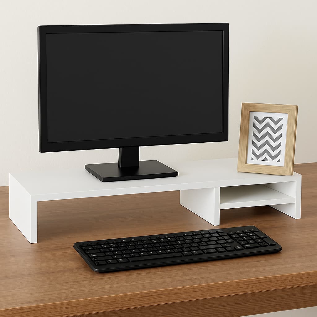 Suporte Monitor 90cm Mdf Escritório Mesa Home Office Quarto Tv Base Gamer Notebook Decoração Estudos