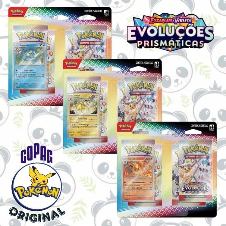 Blister Quádruplo EV 8.5 | Evoluções Prismáticas | Pokémon Tcg | COPAG