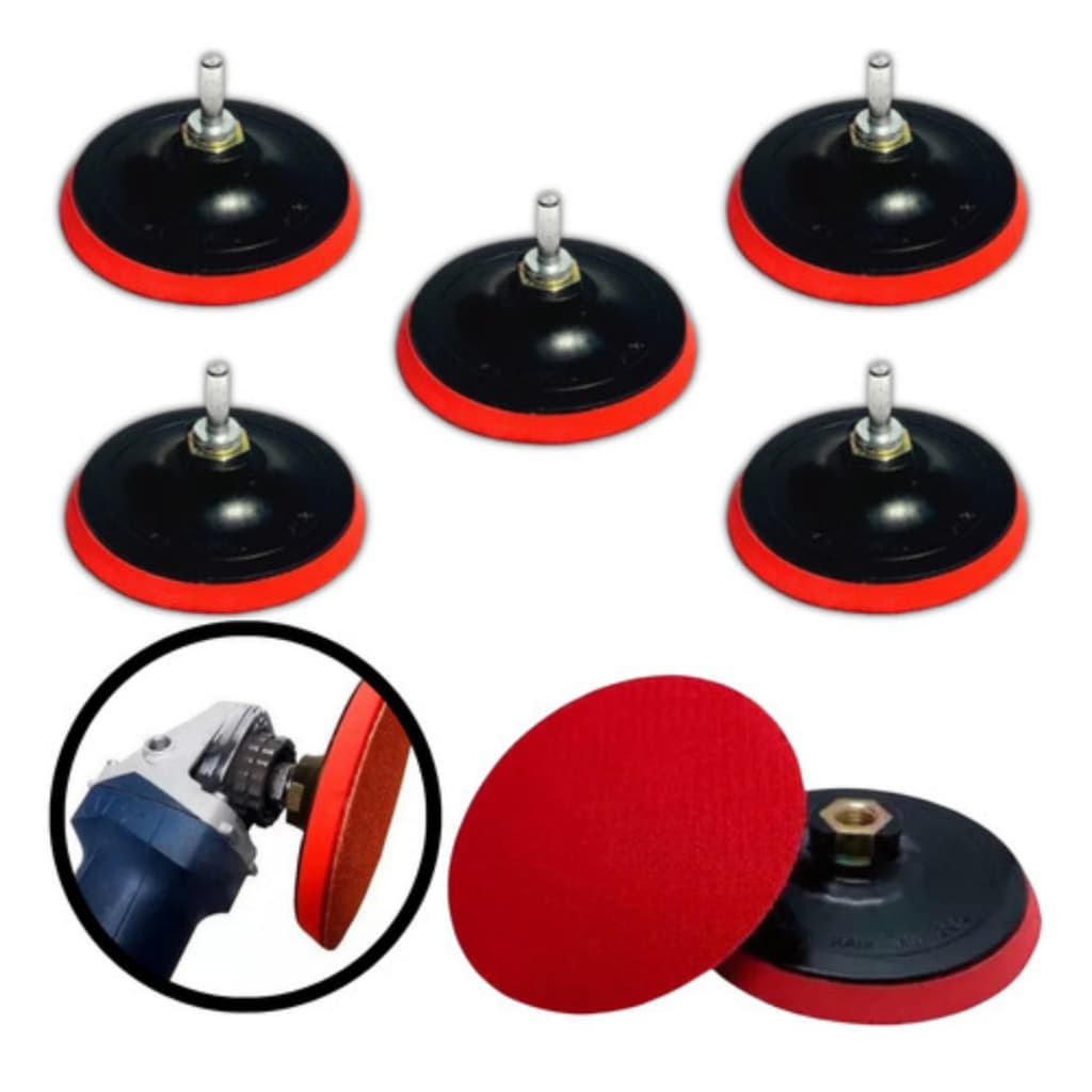 Kit 5 Suporte para Boina 115mm – Ideal para Lixadeiras e Furadeiras com Rosca Padrão