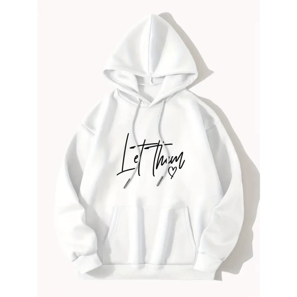 Moletom Unisex com Estampa Retro de Letras - Moletom Lavanda com Bolso Canguru, Pulôver Aconchegante de Manga Longa para