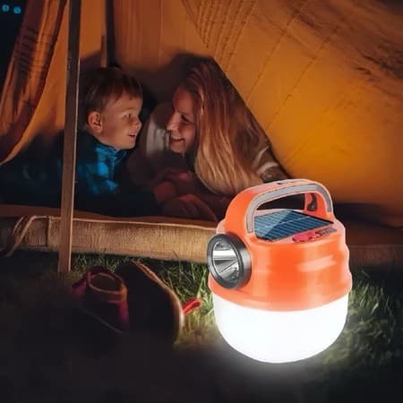 luz de emergência forte Lanterna multiuso portátil recarregável a luz solar 2 em 1