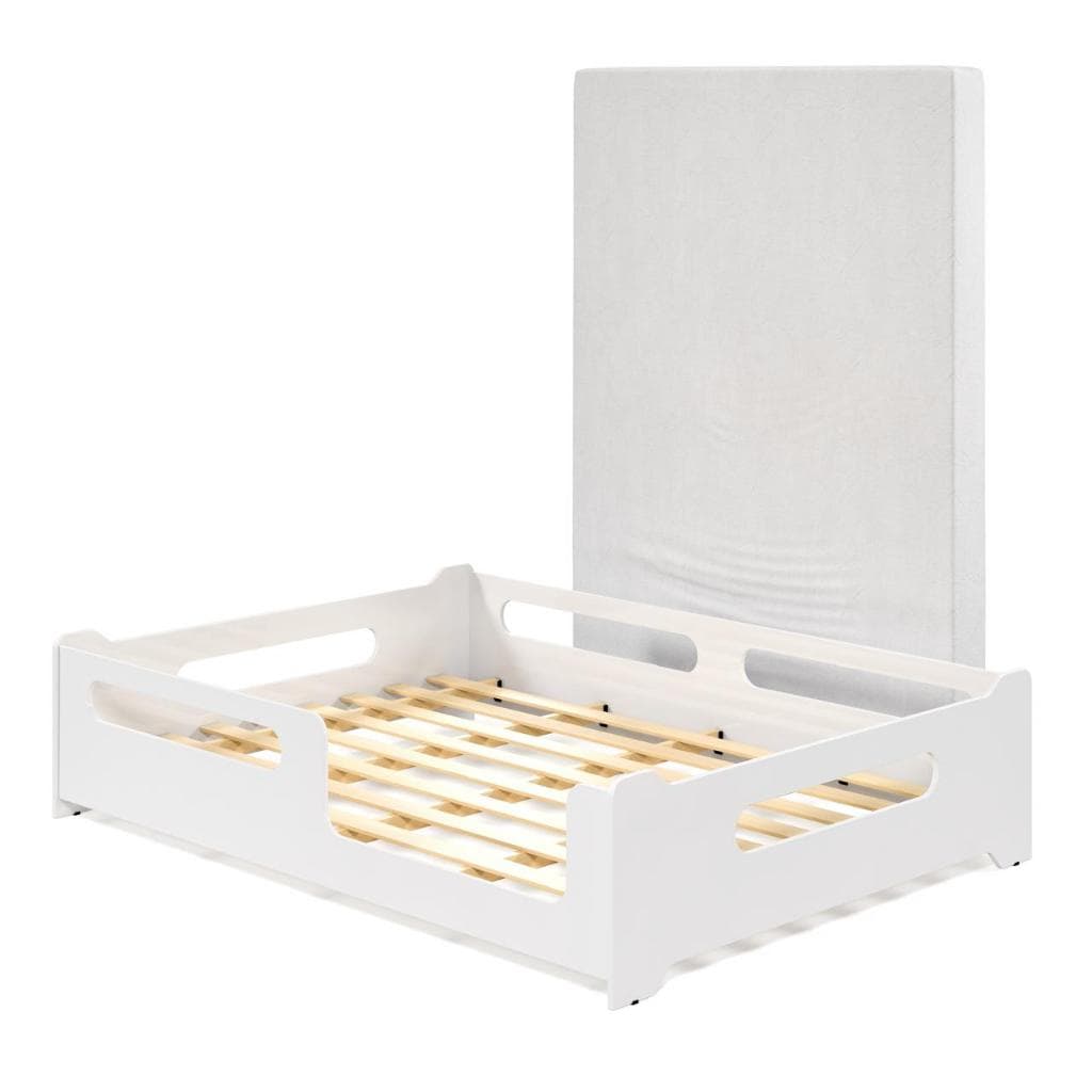 Cama Casal  Montessoriana com Colchão 100% Espuma D33- e Grade de Proteção
