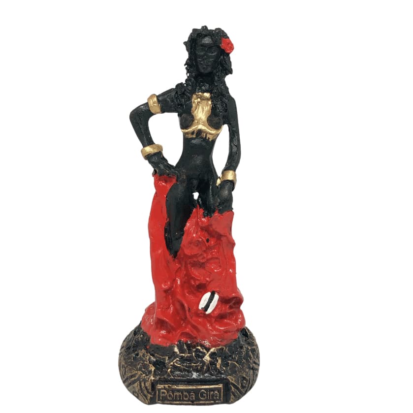 Imagem Pombagira Estatueta Religiosa 15cm Umbanda Candomblé Estatua Em Resina