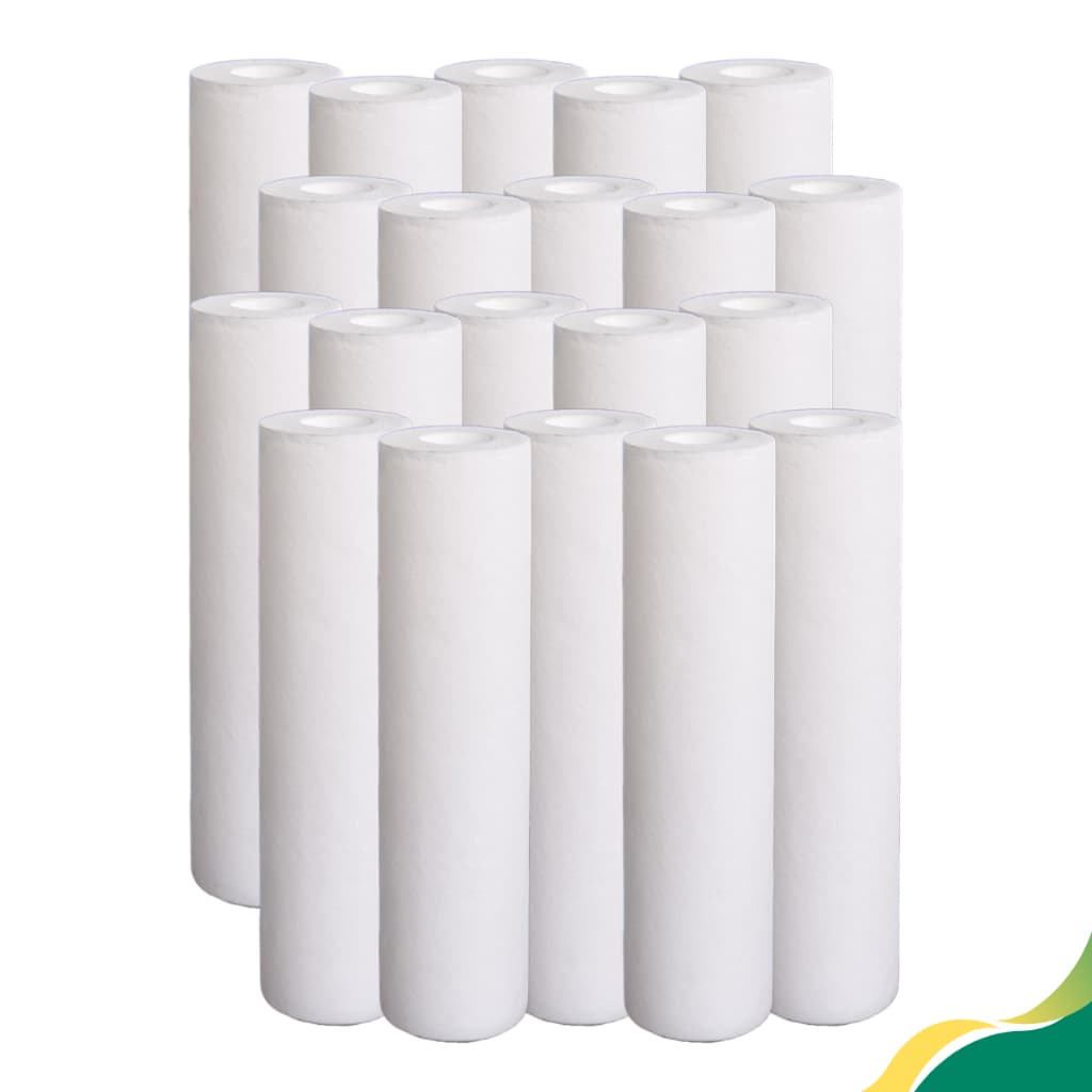KIT com 20 refis de polipropileno liso 9 3/4" cavalete, caixa d'água, pontos de uso