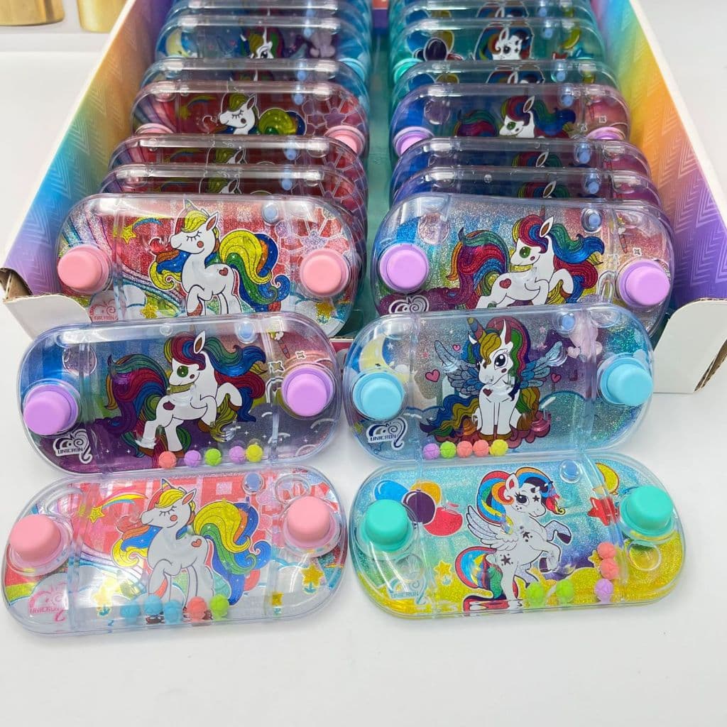 Kit 24 Mini Water Game Jogo De Bolinha Lembrancinhas Para Festas Unicórnio
