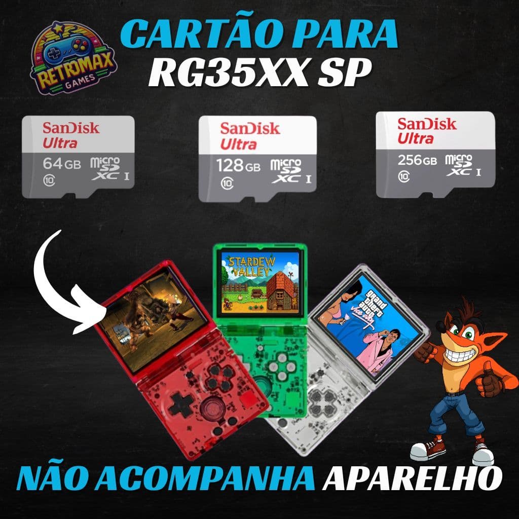 Cartão SD para RG35XX SP ( Pronto para Usar)