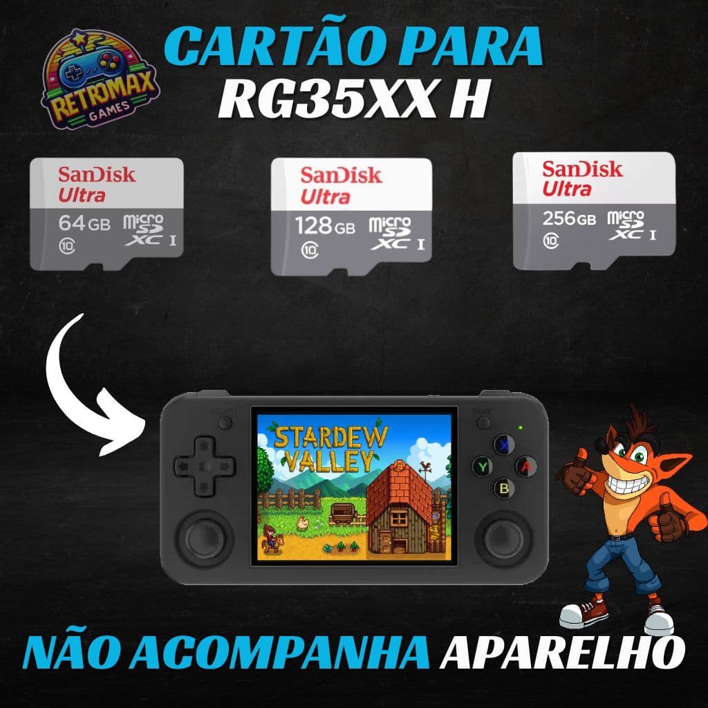 Cartão SD para RG35XX H ( Pronto para Usar)
