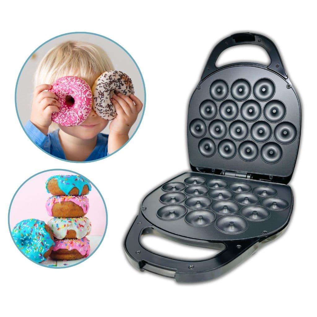Mini Máquina Profissional De Fazer Donuts Caseira Compacta Antiaderente Potente- Lanche Coletivo 220V