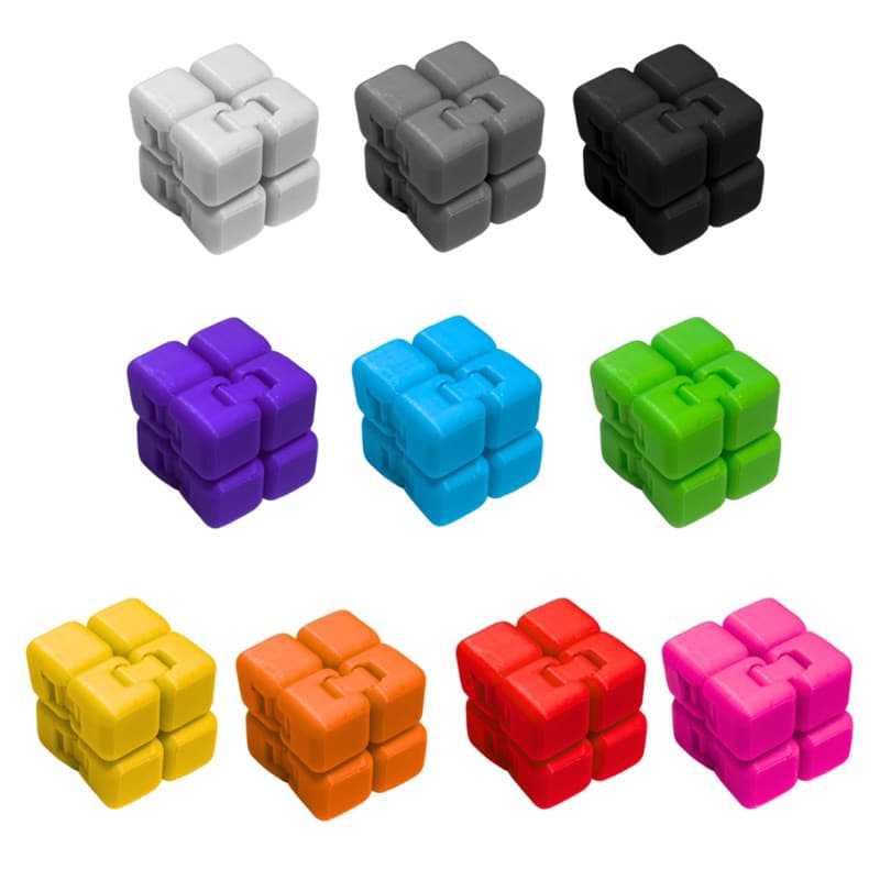 Cubo Infinito Antiestresse Fidged Pequeno Impressao 3D Várias Cores