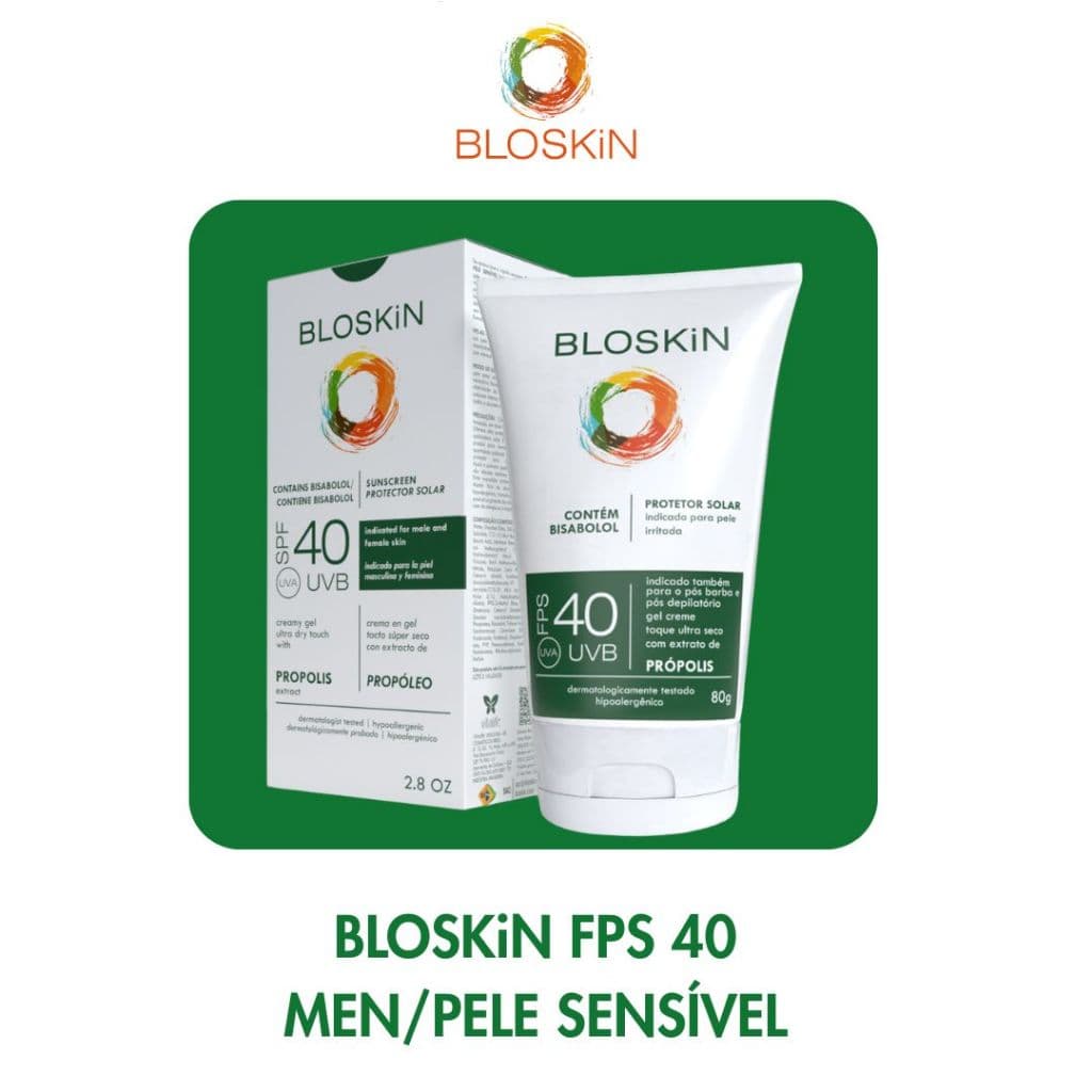 BLOSKiN PROTETOR SOLAR FPS 40 MEN/PELE SENSIVEL - 80g