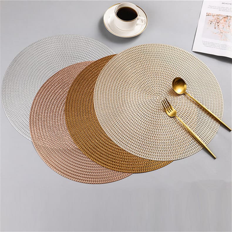 Jogo Americano Redondo para Mesa Posta Conjunto Impermeável Design Elegante