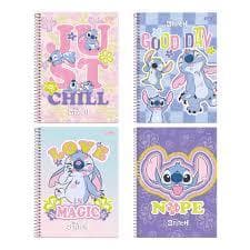 Caderno Universitário Capa Dura Stitch 80 Folhas - Foroni - Capas Variadas