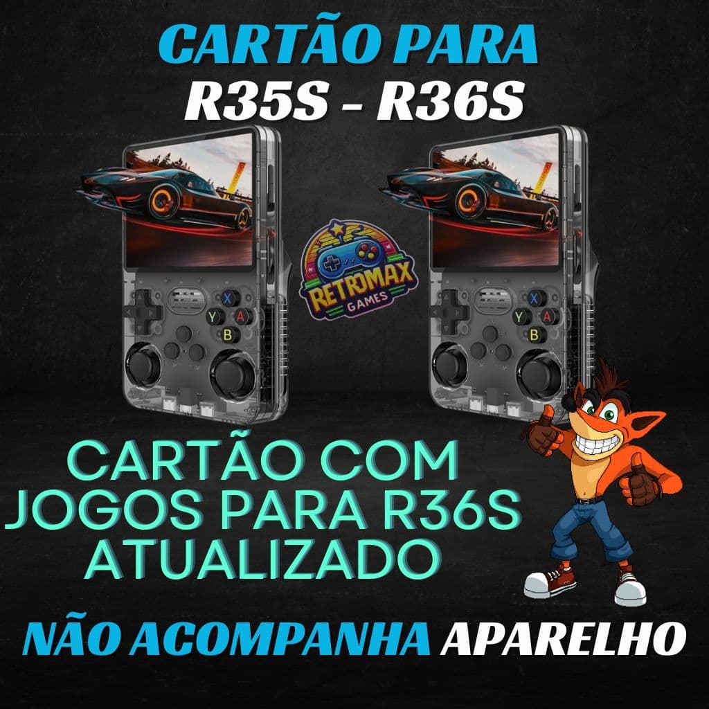 Cartão para R36S Completo Atualizado
