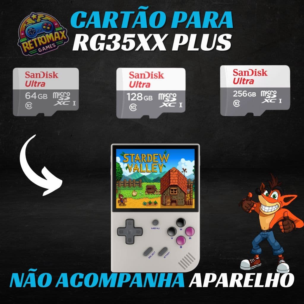 Cartão SD para RG35XX PLUS ( Pronto para Usar)