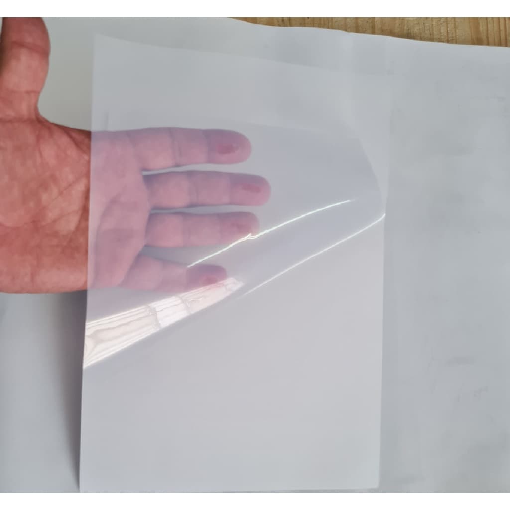 10 Folhas Adesivos Vinil  90% Transparentes Para Jato De Tinta A4