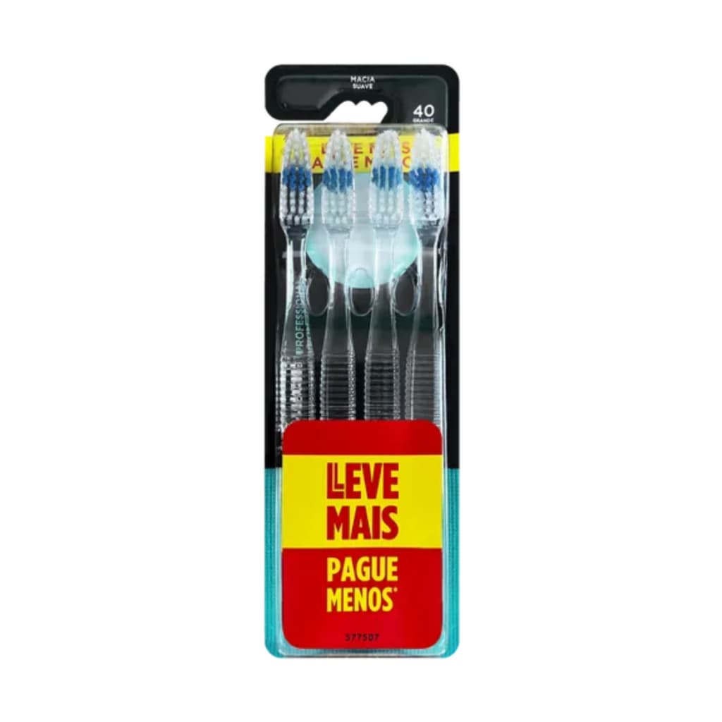 Escova Dental Johnson's Professional Macia Tamanho 40 Grande Leve 4 Pague 3