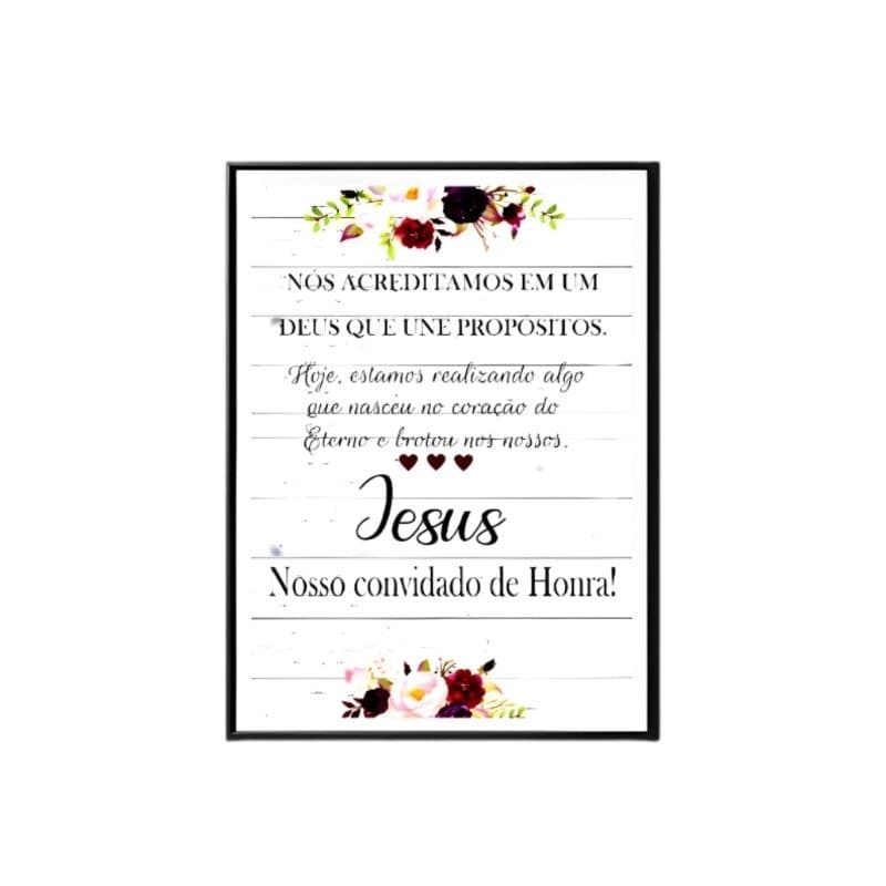 Quadro, placa decoração entradas com linda mensagem de Deus para decorar