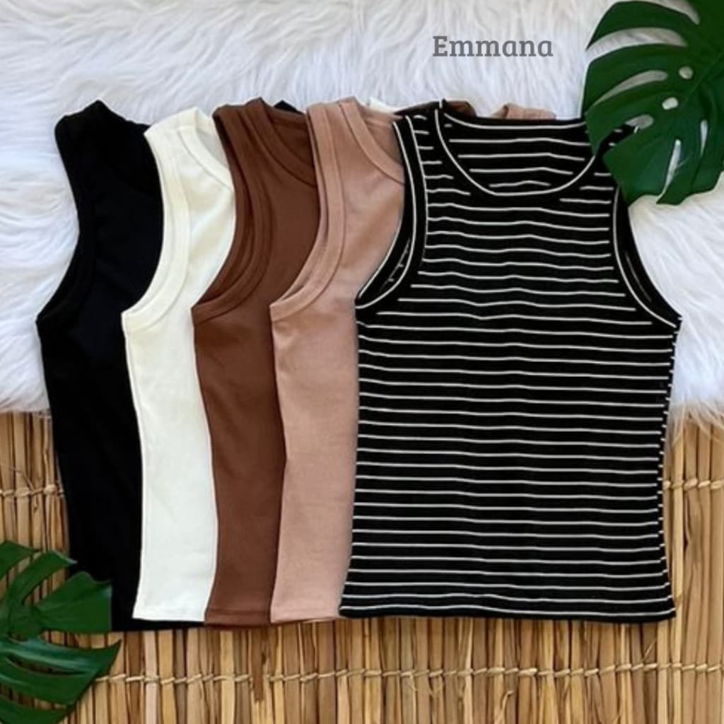 Kit 5 Regata Feminina Canelada Blusa Básica Camiseta Casual