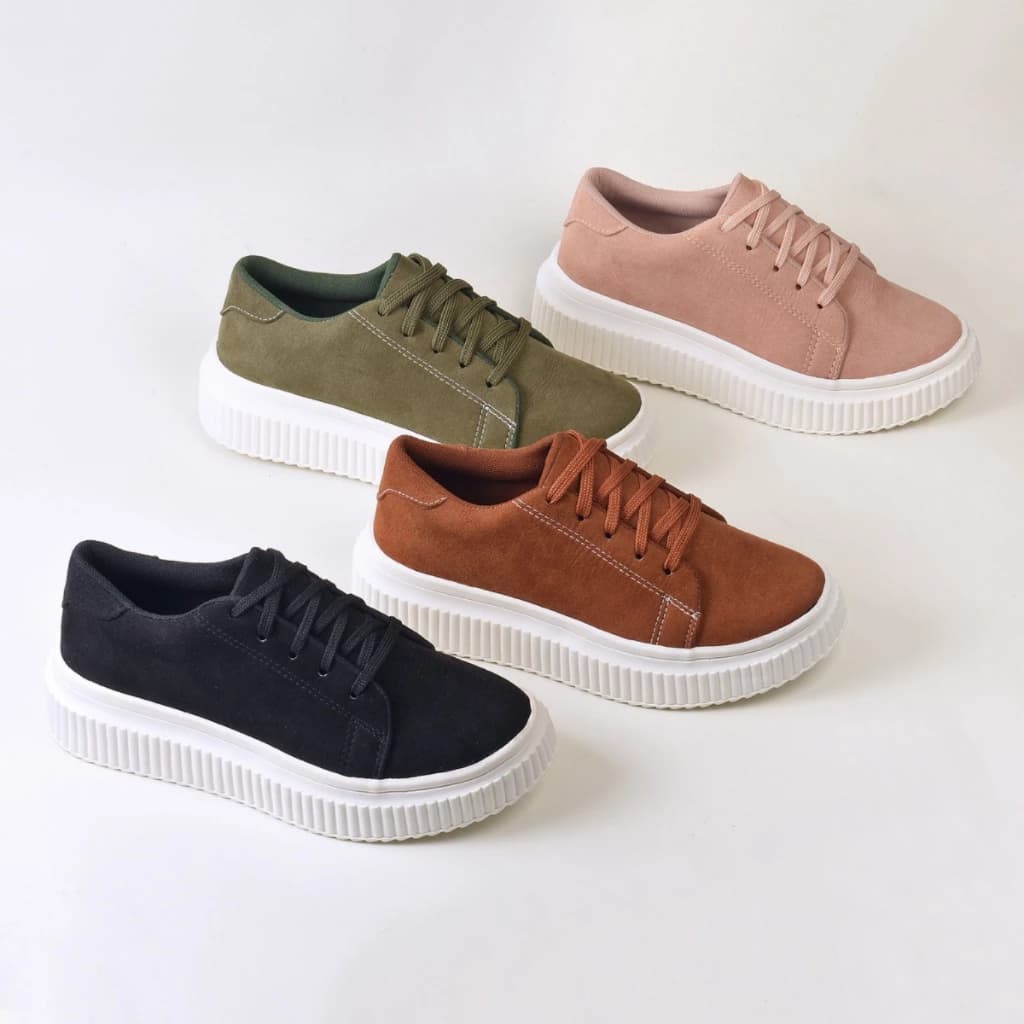 Tenis Camurça Plataforma Dia A Dia Moda Feminina