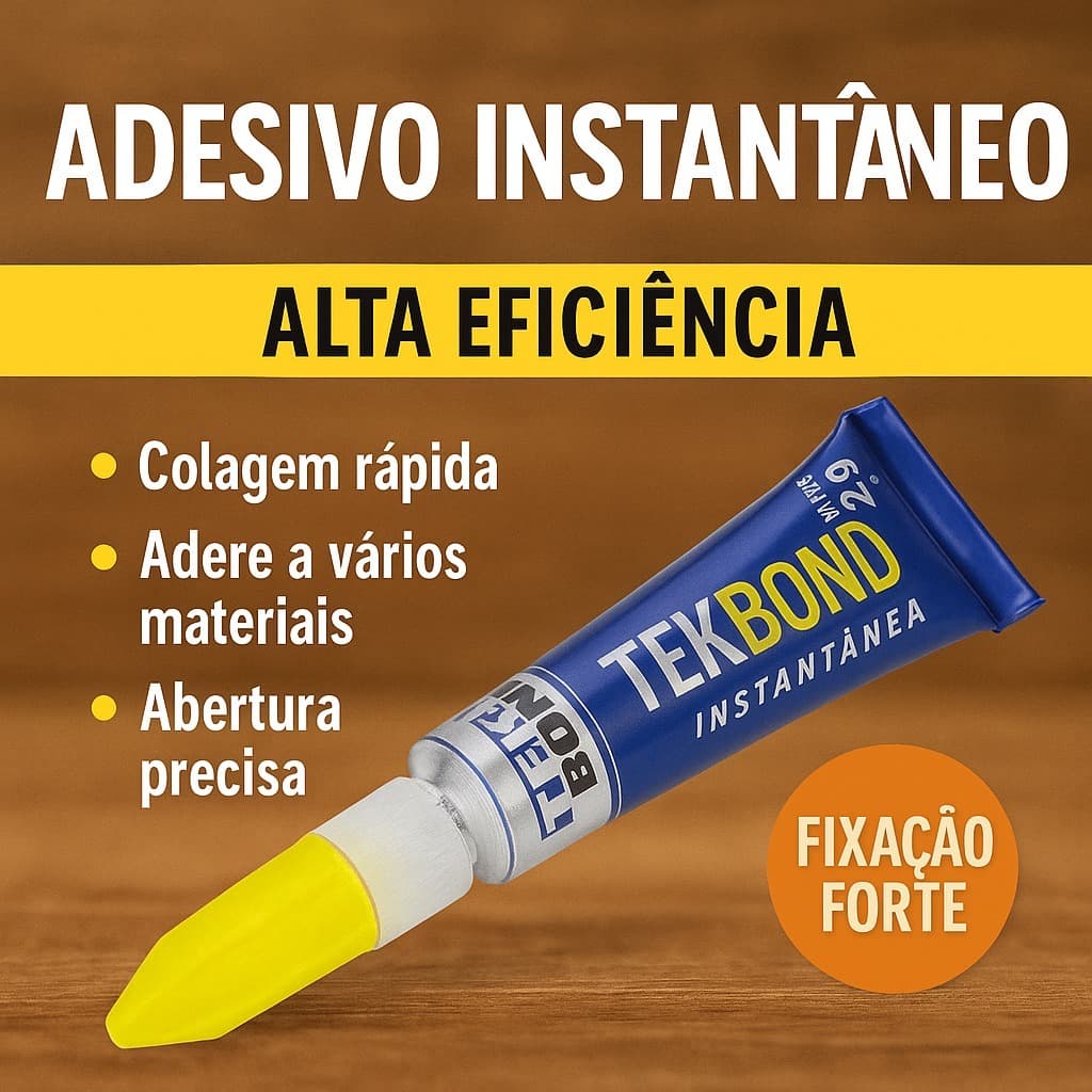 Cola Instantânea Tekbond 793 Original – 2g | Alta Aderência, Secagem Rápida, Ideal para Plásticos e Borrachas