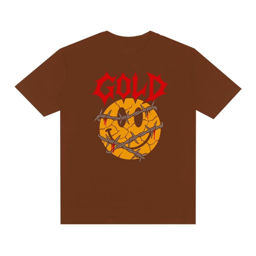 camiseta oversized gold smiley marca nacional streetwear
