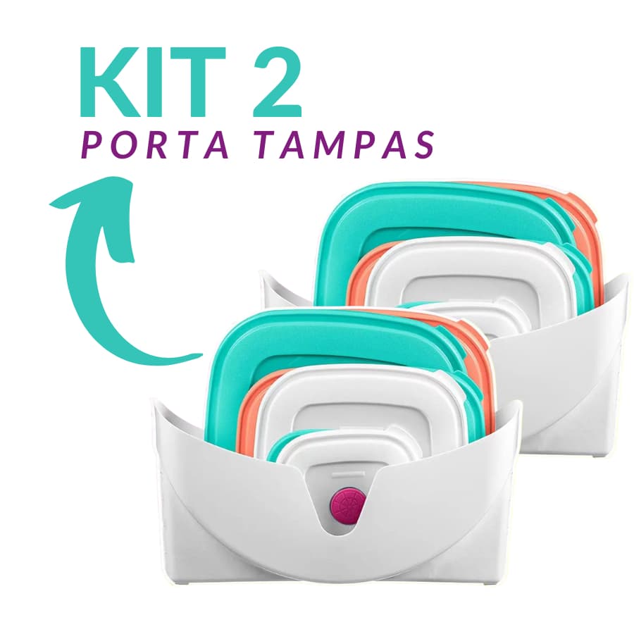 Kit 2 Organizador Porta Tampas Plástico Porta Tampas Sanremo
