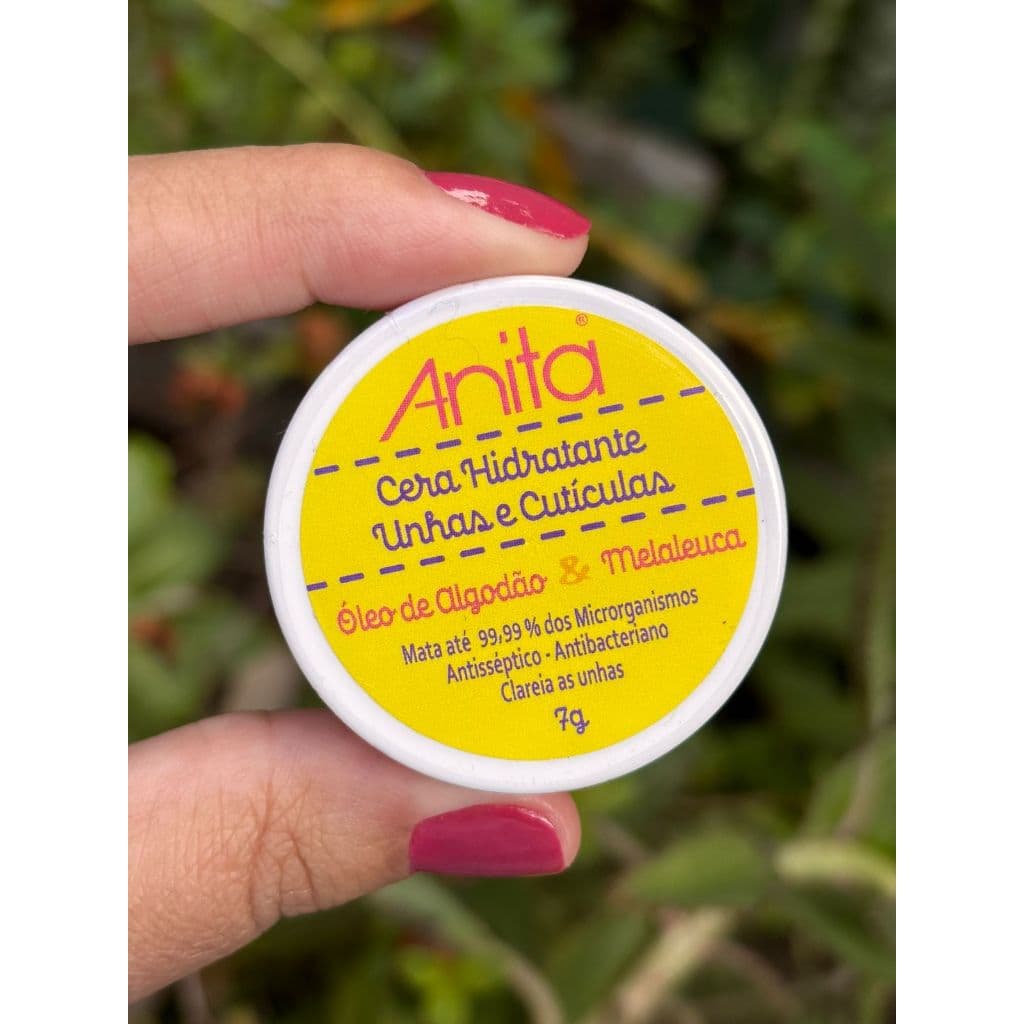 Anita Cera hidratante unhas e cutículas oléo de algodão e melaleuca 7g