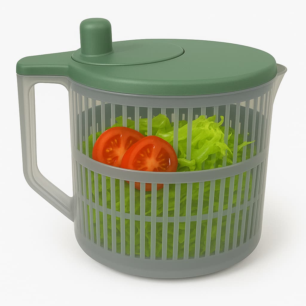 Seca Saladas Manual Compacto Centrífuga de Saladas Secador 2,5 Litros