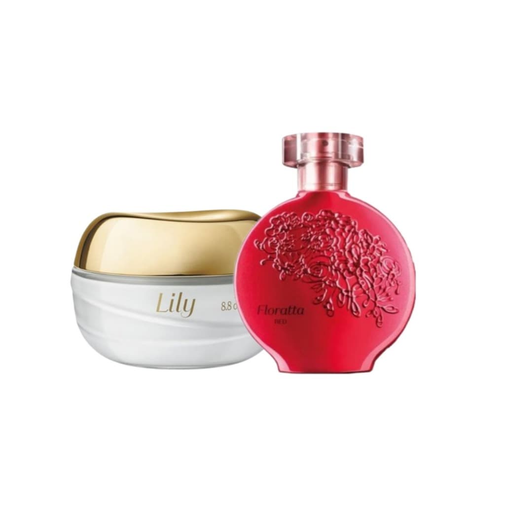 Kit Feminino Perfume Florata Red 100ml + Hidratante Corporal Lily 200g