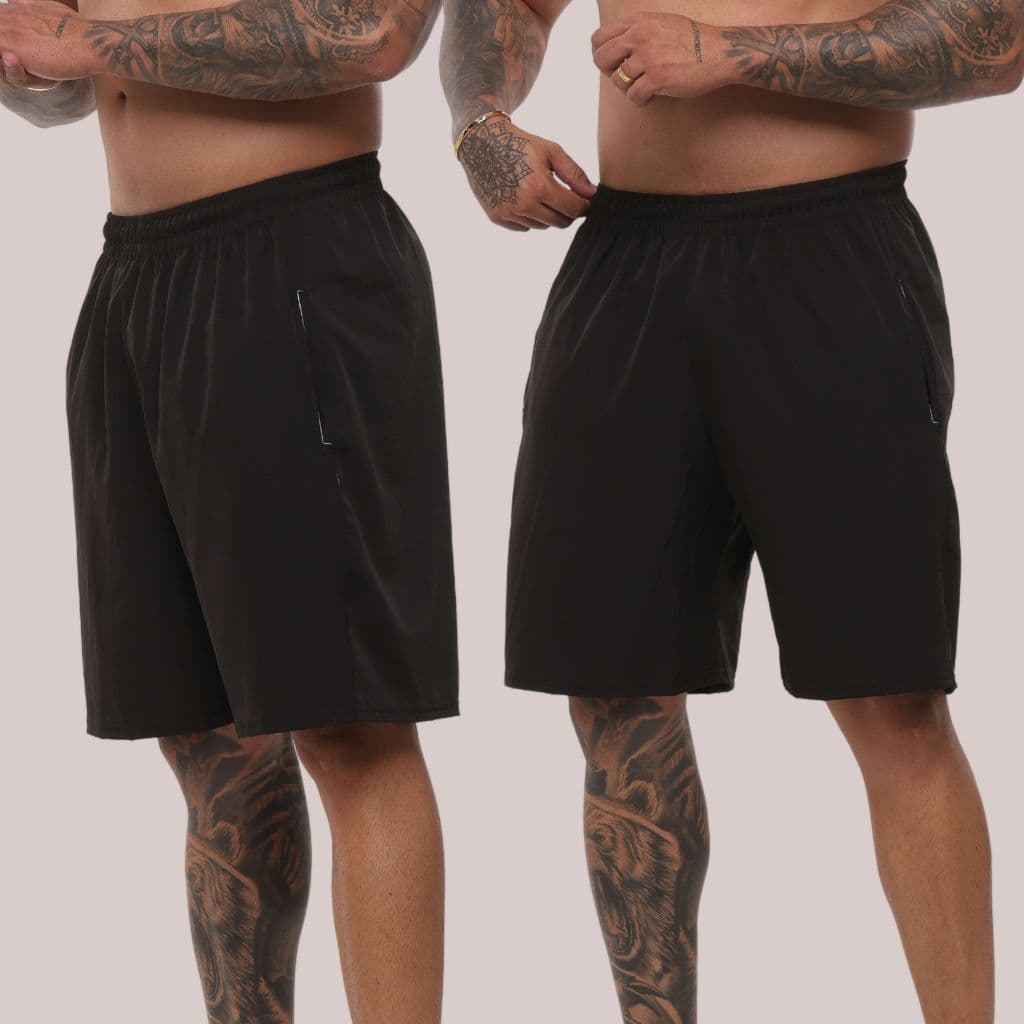 KIT Com 2 Bermuda Masculina Roupa Short Academia Masculino Tactel Elastano Calção Dry Fit Corrida