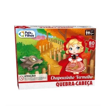 Quebra-cabeça Chapeuzinho Vermelho 80 Peças