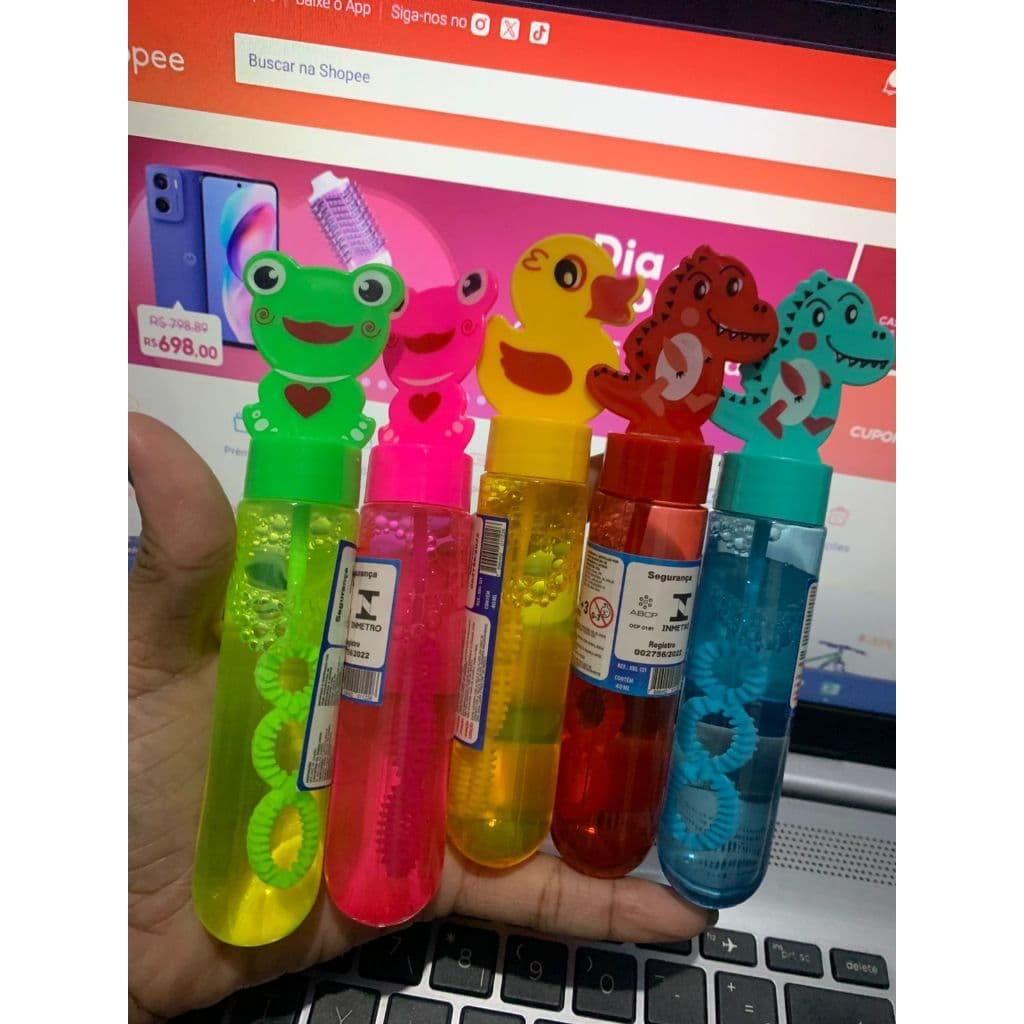 Kit Bolinhas de Sabão Coloridas