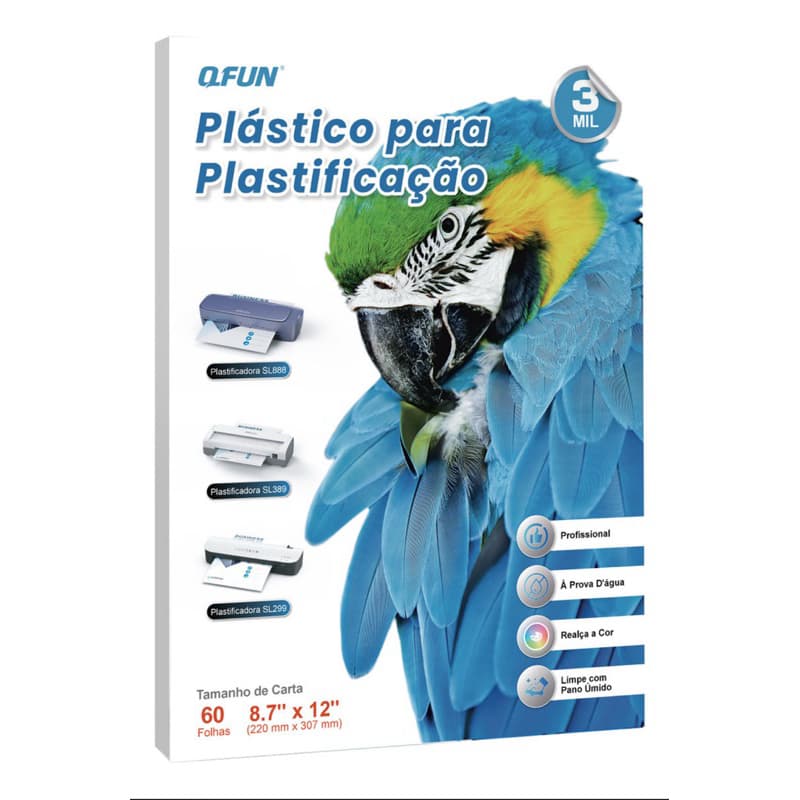Plástico Para Plastificação Pouch Film A4,220x307mmx0,07mm , Pacote Com 60 Unidades