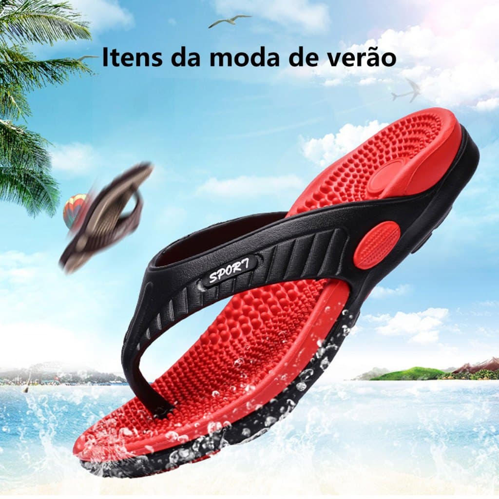 Pantufas De Massagem Planas Masculinas De Tamanho Grande