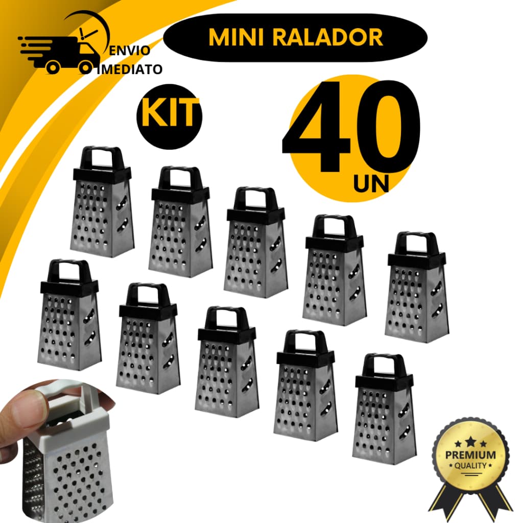 Kit Mini Ralador 4 Faces De Aço Inox Lembrancinha Cha de Cozinha Temperos Queijos