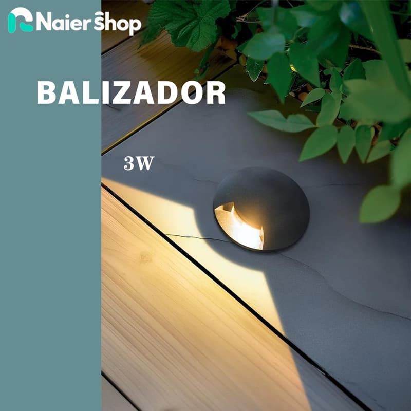 Spot Led 3w Balizador Embutir com Facho Luz Quente para Jardim e Área Externa 3 Modelos Disponíveis