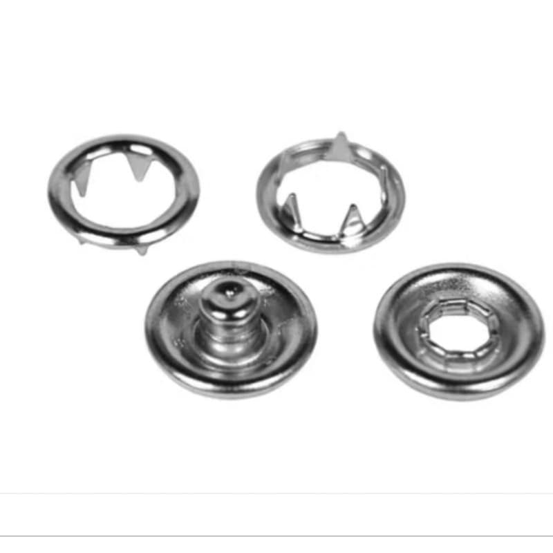 Kit 1000 botões tic tac 35 9mm niquelado e branco