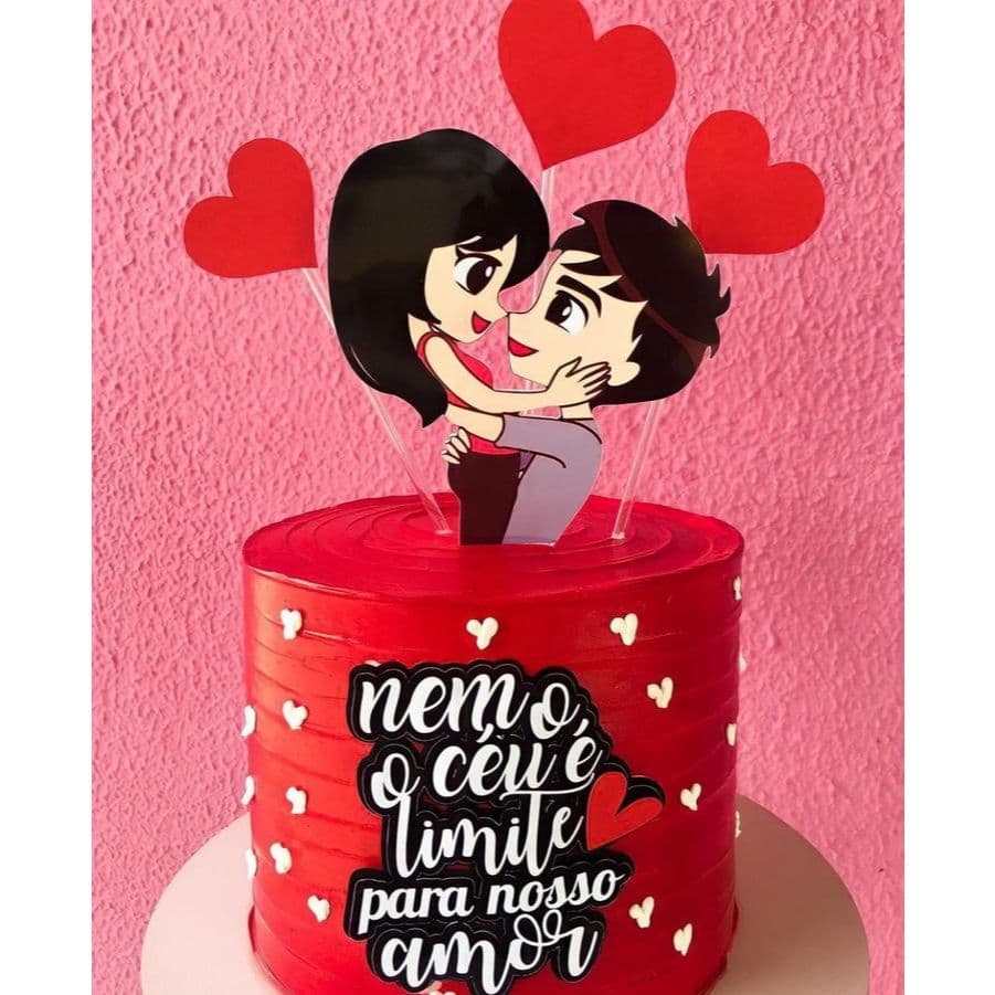 TOPO DE BOLO DIA DOS NAMORADOS / CASAL/ AMOR/ LOVE