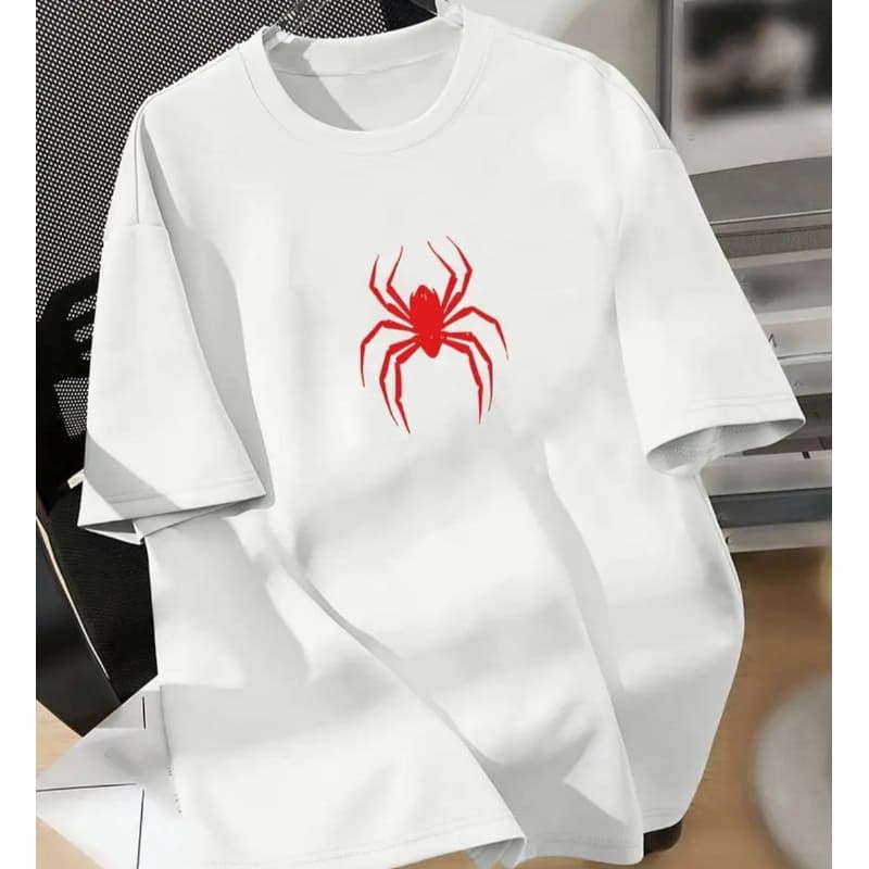 Camiseta Infantil Estampa ARANHA RED Alto Estilo Confortável Gola Redonda 100% Algodão