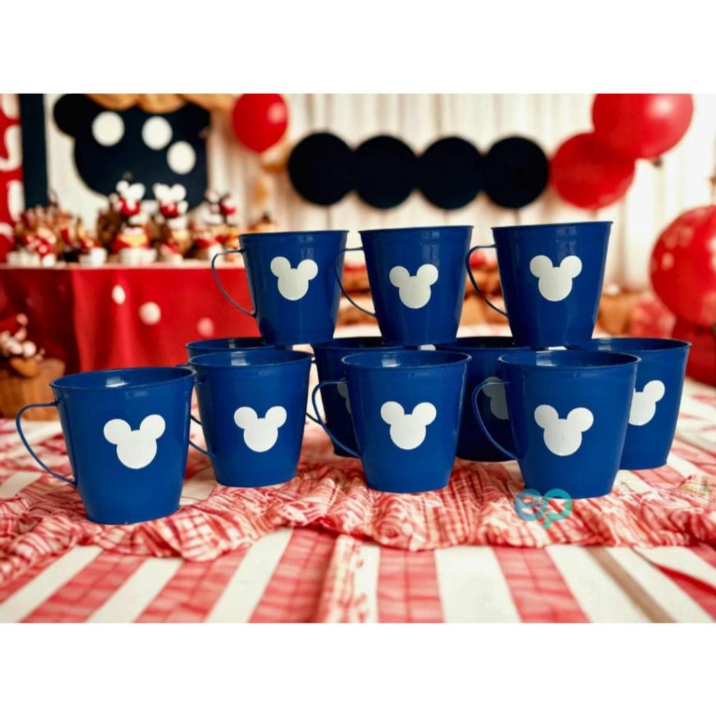 Kit 10 Canecas Plástico 300ml Alça Escolar Festas Merenda Cantina Lembrancinhas Aniversários