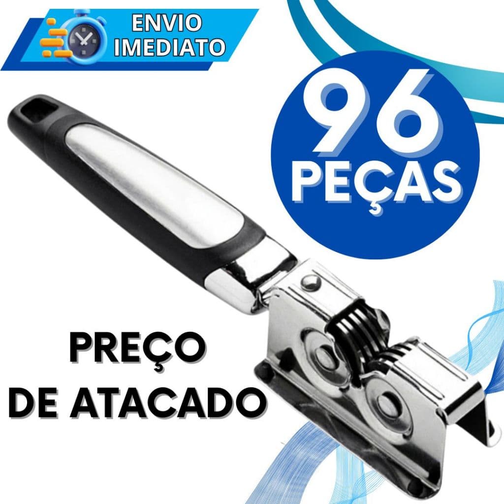 KIT 96 Afiador Amolador de Faca Tesoura Cutelo Inox Profissional para Casa Restaurante Açougue Churrascaria 3 Laminas