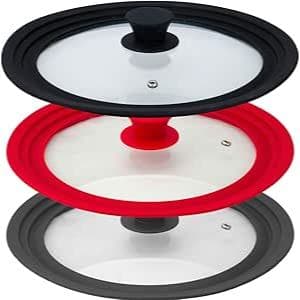 Tampa P/ Panela Universal De Vidro e Silicone 22 24 e 26 Cm Unyhome