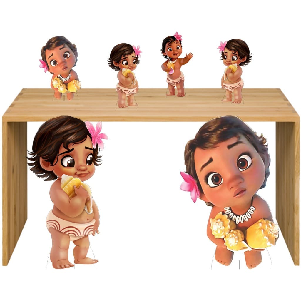 Kit Display Chão E Mesa Moana BABY 5 Peças Totens