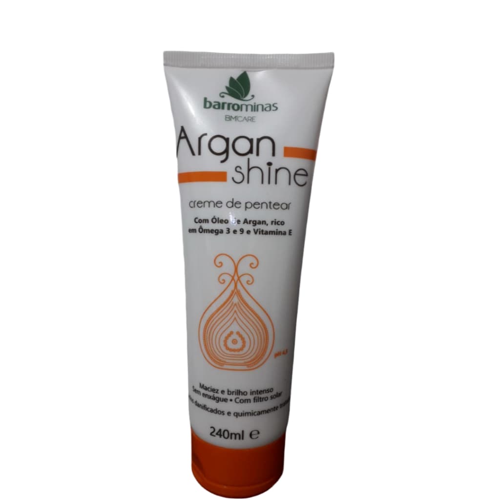 CREME DE PENTEAR ARGAN SHINE - BARRO MINAS 240ML