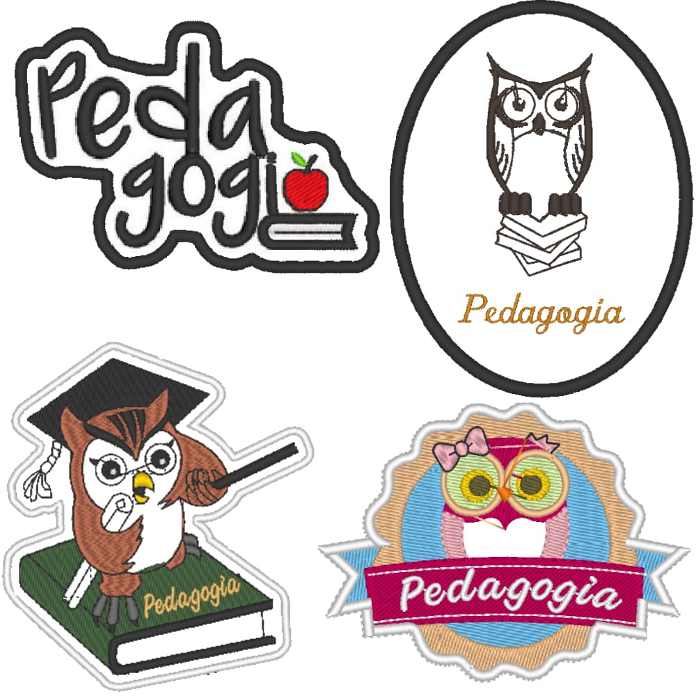 Patch Bordado Pedagogia Logo Profissão Aplique fácil envio imediato