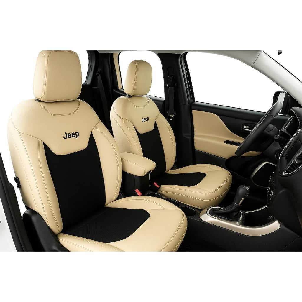 Capa Para Bancos Automotivos Duas Cores Jeep Renegade Couro Sintético