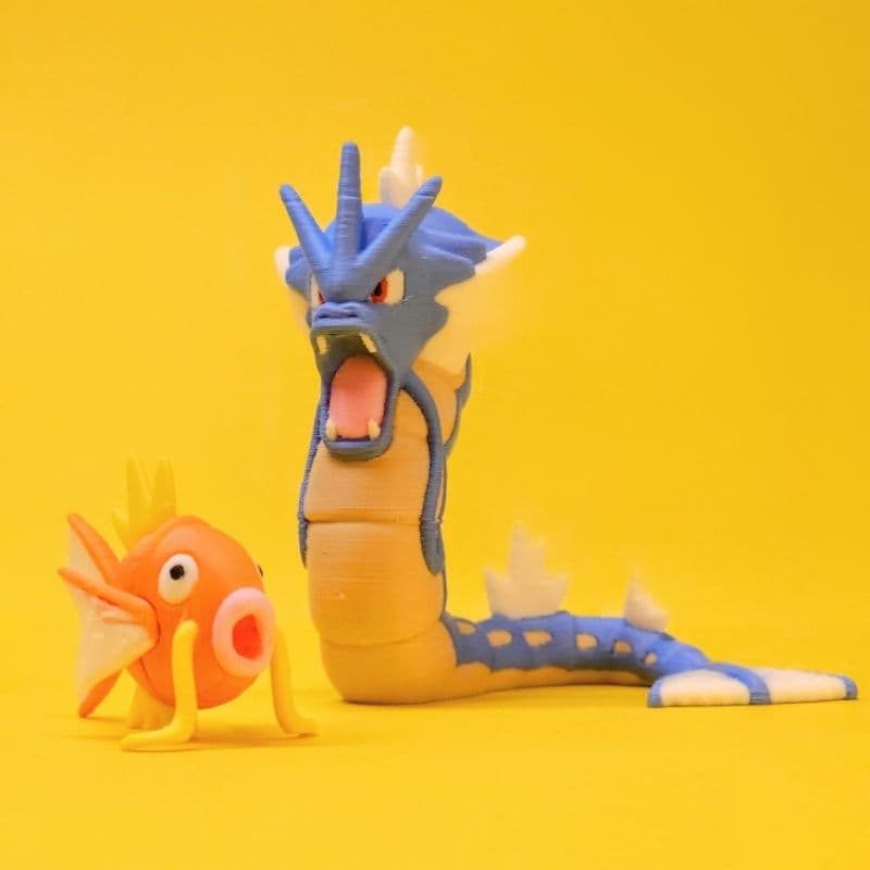 Magikarp Gyarados Shiny Pokémon 3D Boneco Miniatura Action Figure Impressão 3D Colecionavel Presentes Decoracao Enfeite